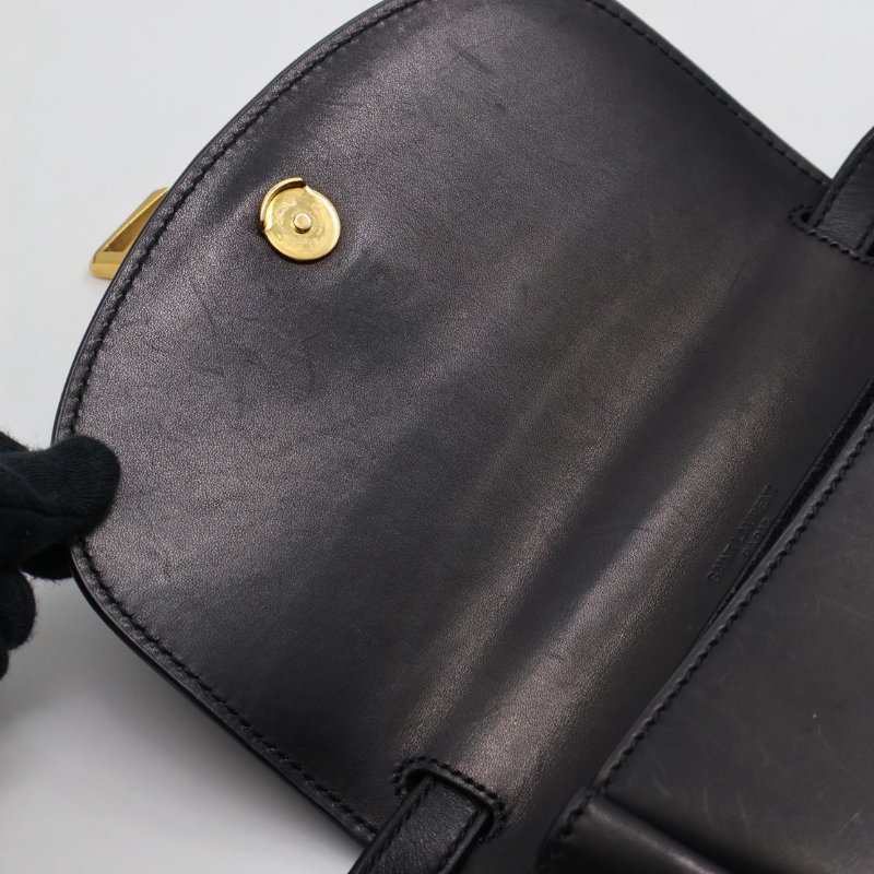 YSL Kaia馬鞍包 - mini黑金-10