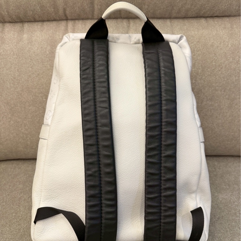 LV白色老花後背包-3