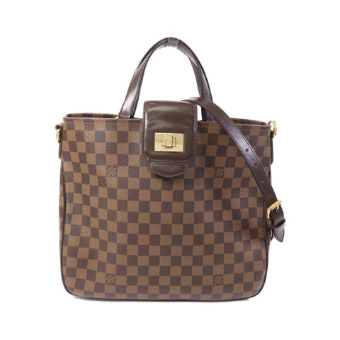 LOUIS VUITTON Damier Cabas Rosebery金扣手挽肩背兩用袋