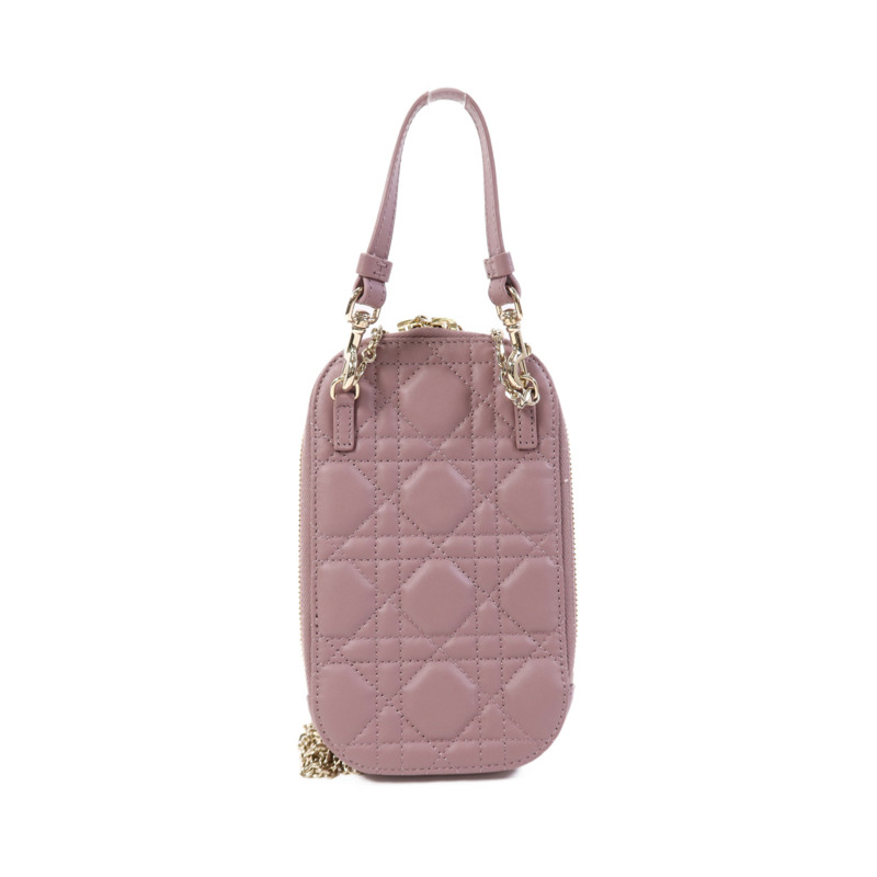 Dior 羊皮皮革Lady Dior Call'in Dior金扣鏈帶手挽肩背兩用袋-1