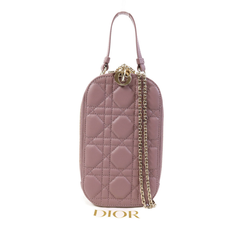 Dior 羊皮皮革Lady Dior Call'in Dior金扣鏈帶手挽肩背兩用袋-13