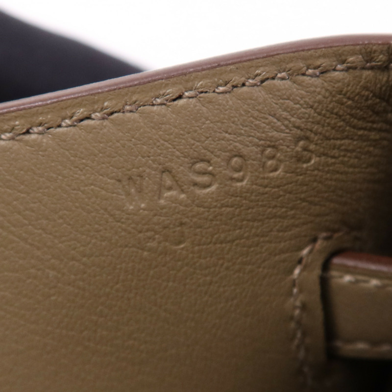 HERMES Swift皮革Kelly Moove銀扣肩背袋Etoupe-13