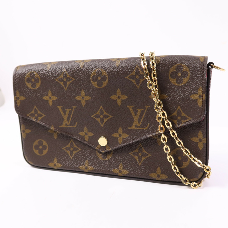 LOUIS VUITTON Monogram Pochette Felicie金扣鏈帶肩背袋-2