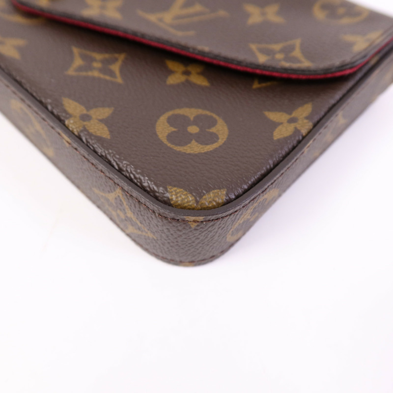 LOUIS VUITTON Monogram Pochette Felicie金扣鏈帶肩背袋-4