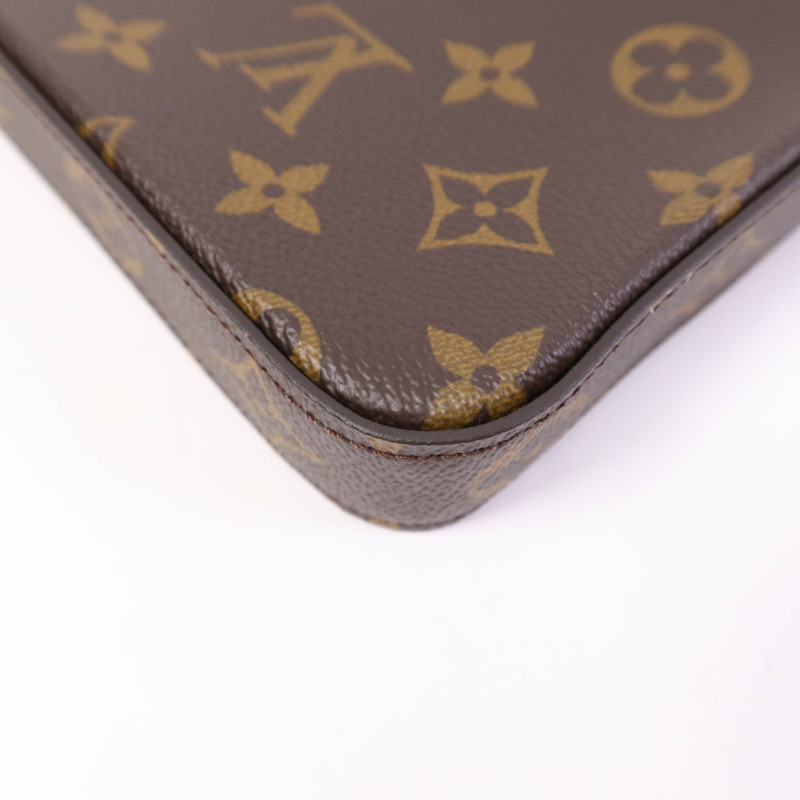 LOUIS VUITTON Monogram Pochette Felicie金扣鏈帶肩背袋-6