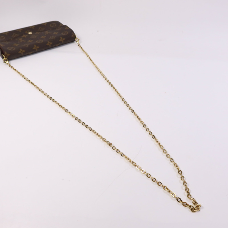 LOUIS VUITTON Monogram Pochette Felicie金扣鏈帶肩背袋-8