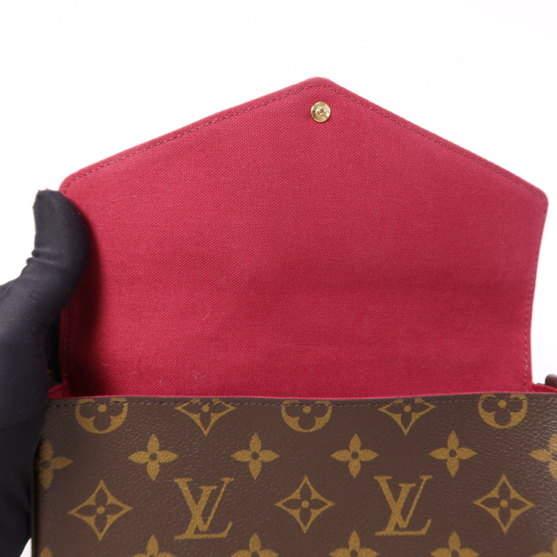 LOUIS VUITTON Monogram Pochette Felicie金扣鏈帶肩背袋-10