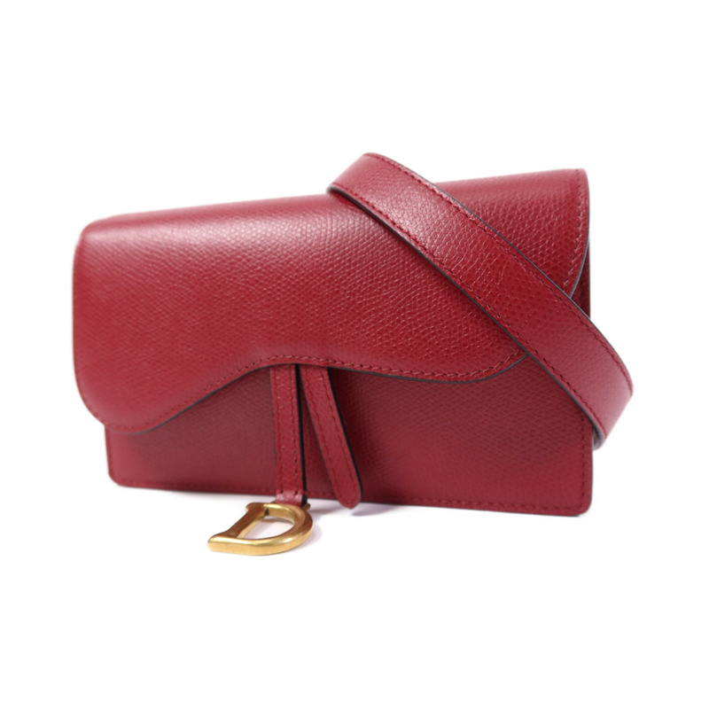 Dior 牛皮皮革Saddle Pouch Belt Bag金扣腰包-2