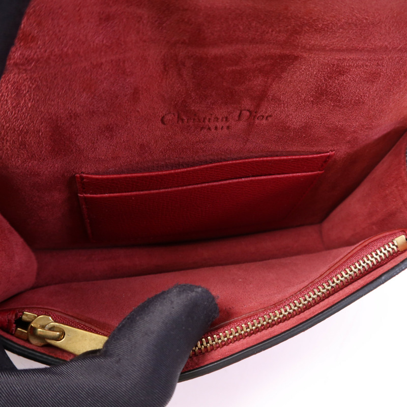 Dior 牛皮皮革Saddle Pouch Belt Bag金扣腰包-11
