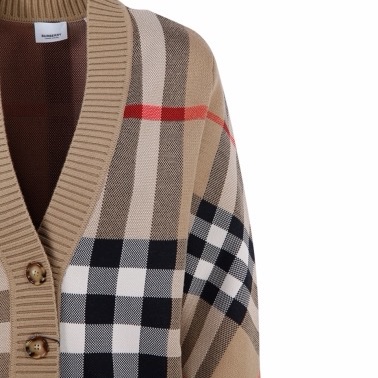 Burberry 女士 格紋羊毛混紡開衫XXXS XXS XS S M L XL碼-1