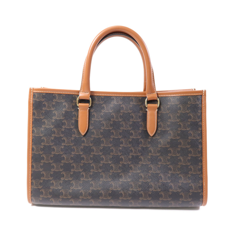 CELINE 塗層帆布Mini horizontal Cabas金扣手挽肩背兩用袋-1