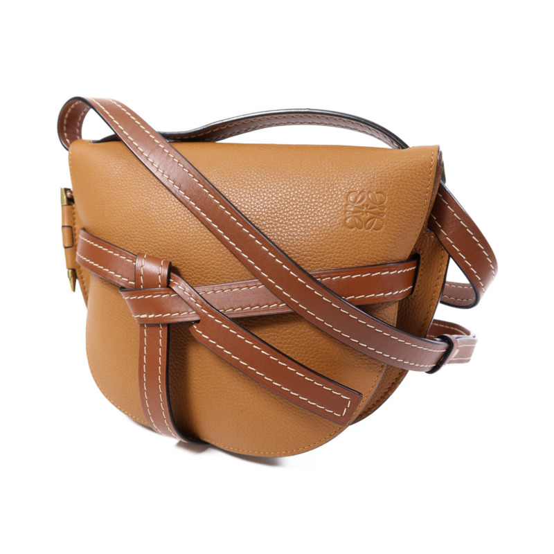 LOEWE 牛皮皮革Gate Medium金扣肩背袋-2