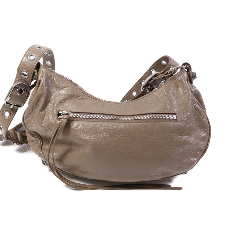 BALENCIAGA 羊皮皮革Le Cagole S銀扣肩背袋-1