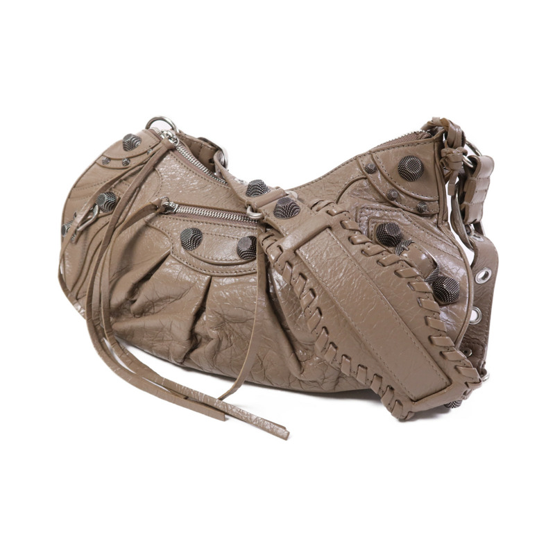 BALENCIAGA 羊皮皮革Le Cagole S銀扣肩背袋-2