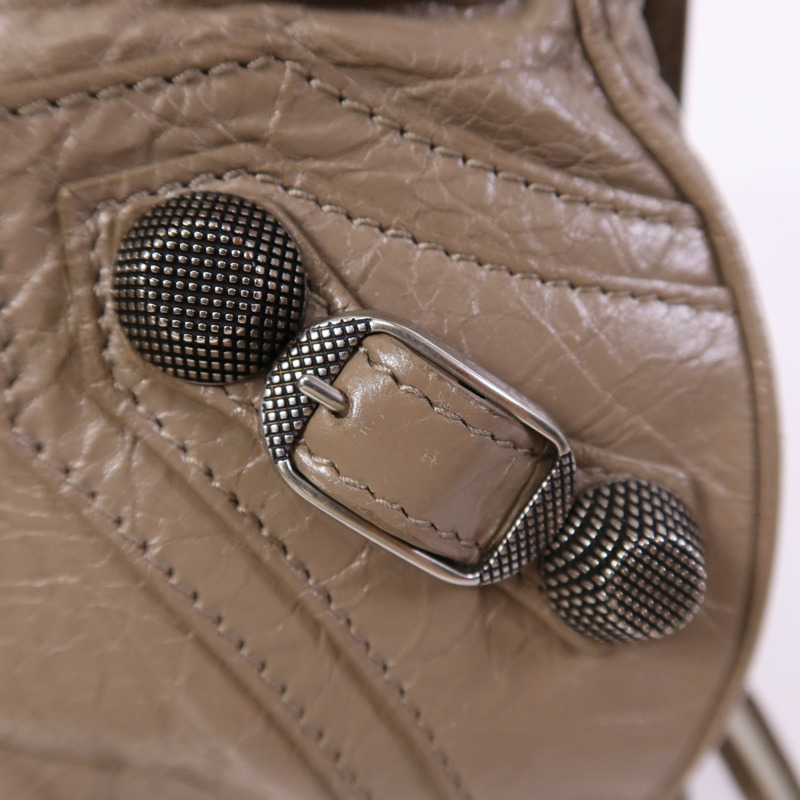 BALENCIAGA 羊皮皮革Le Cagole S銀扣肩背袋-9