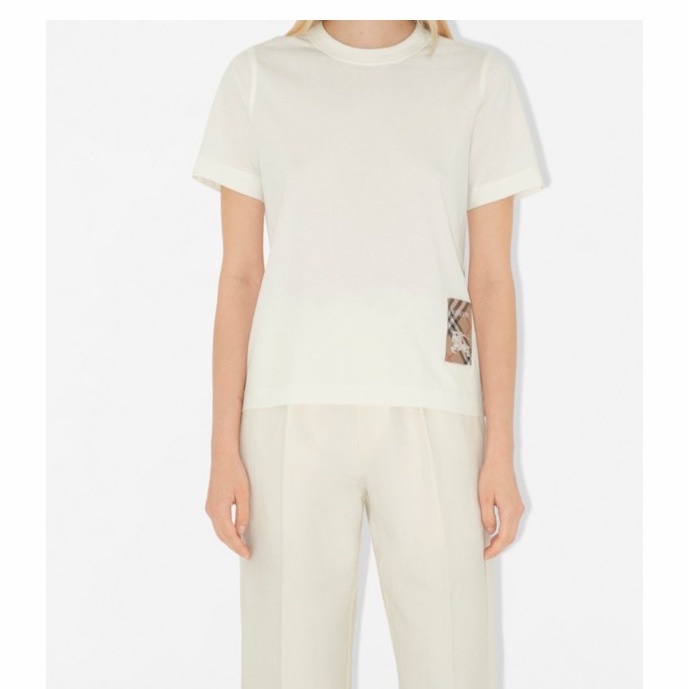 Burberry 女士 格紋標籤T恤XXS XS S M L XL碼-2