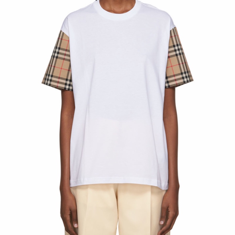 Burberry 女士 Vintage格紋衣袖T恤XXS XS S M L XL碼-5