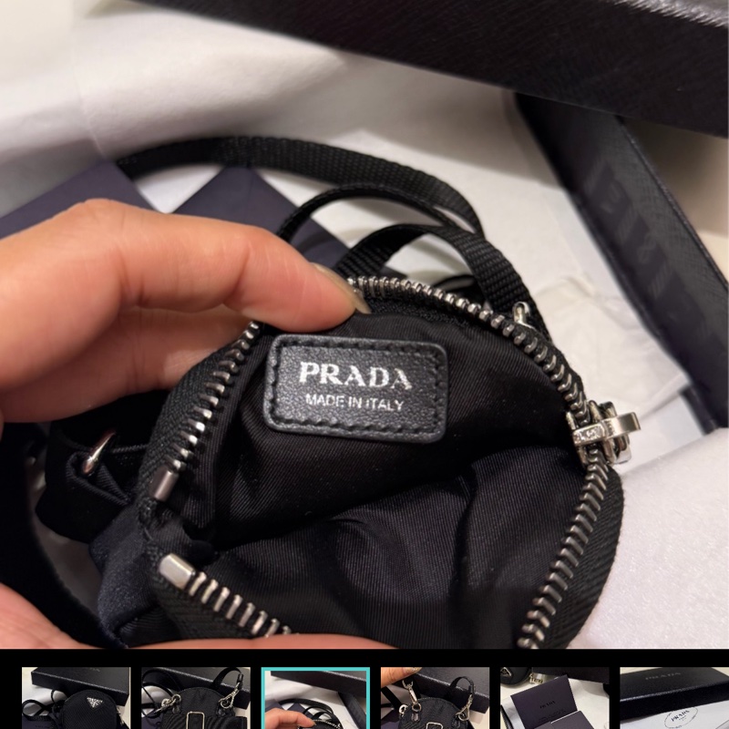 prada尼龍迷你小圓餅包 運動手臂包-2