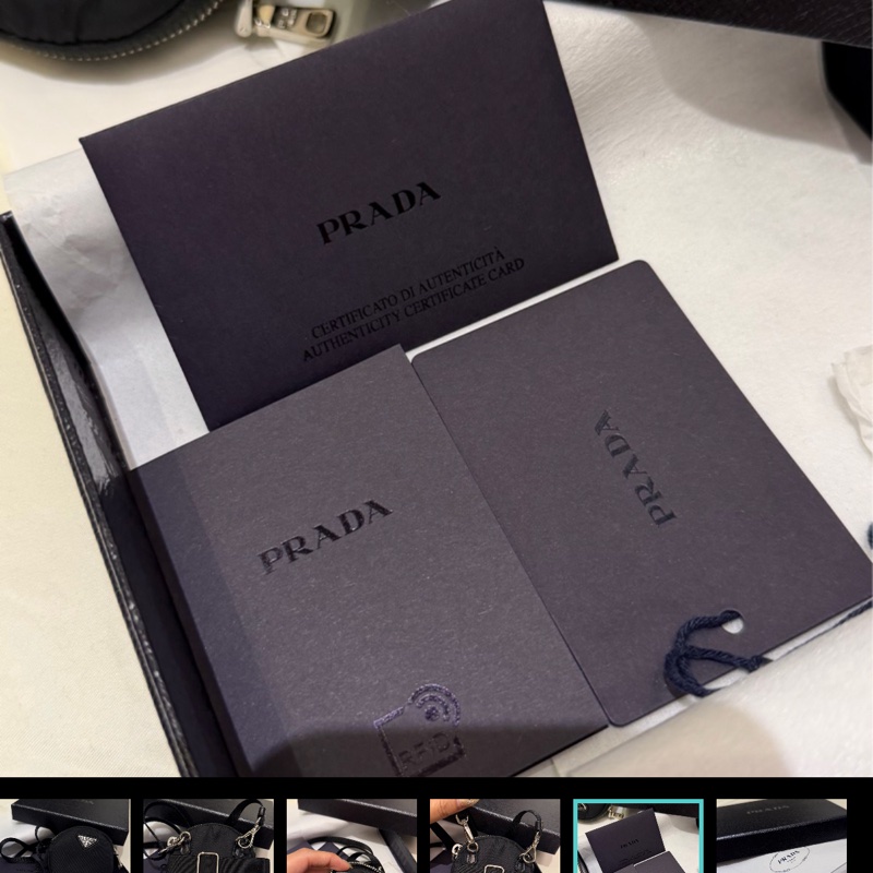 prada尼龍迷你小圓餅包 運動手臂包-4