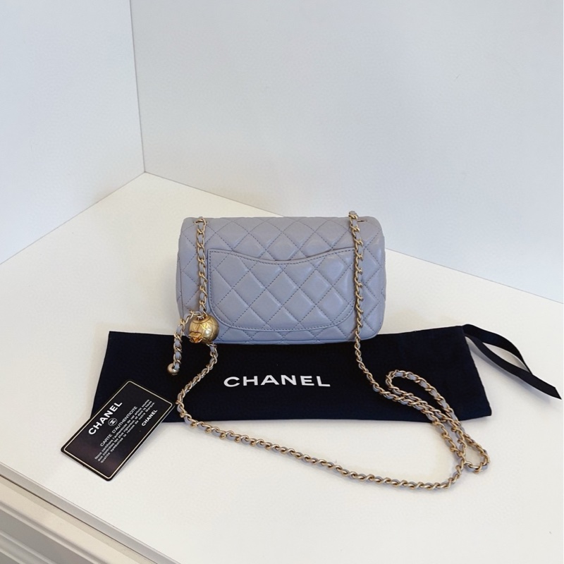 Chanel 香奈兒 20cm 灰色金球-1