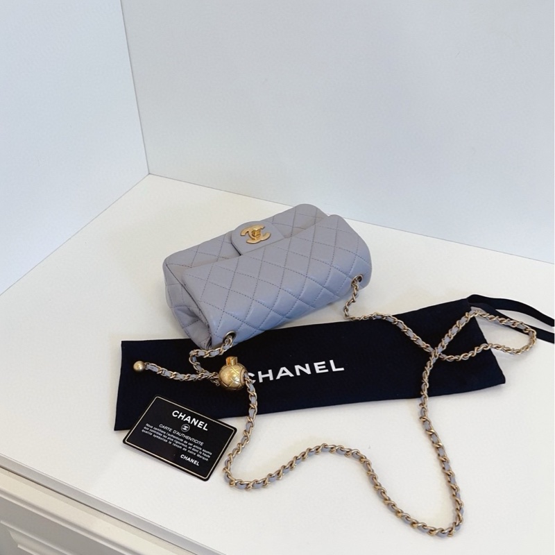 Chanel 香奈兒 20cm 灰色金球-3