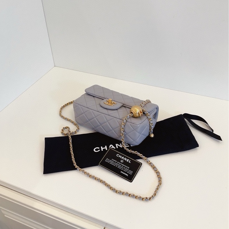Chanel 香奈兒 20cm 灰色金球-5