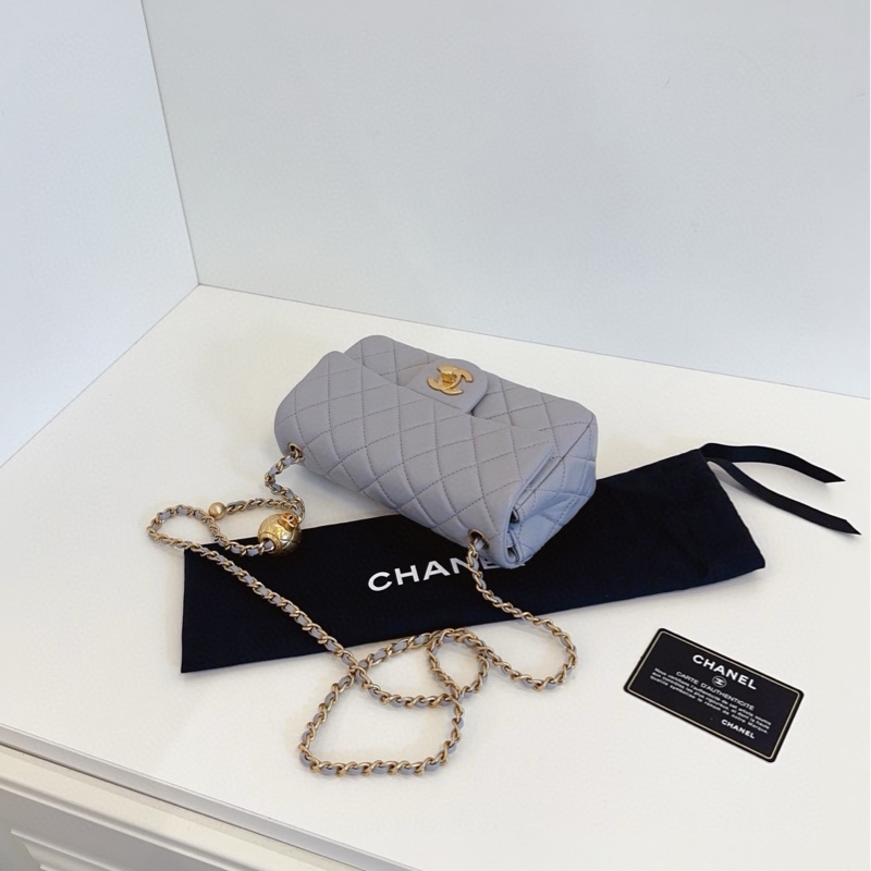 Chanel 香奈兒 20cm 灰色金球-6