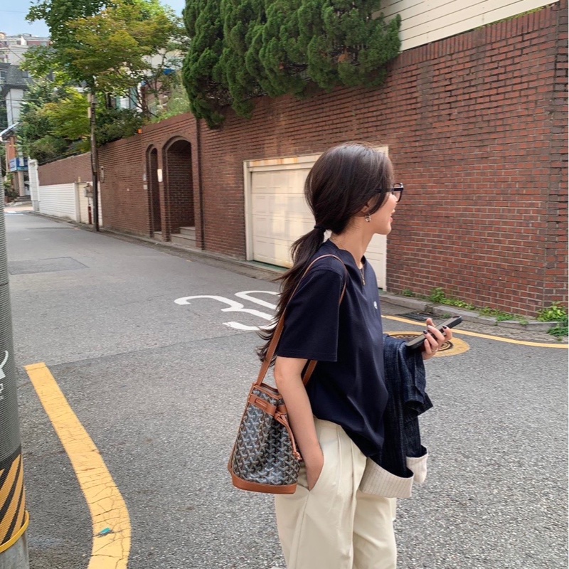 98成新 Goyard 棕色抽繩水桶包-2