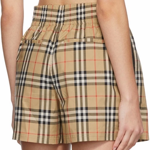 Burberry 女士 鬆緊腰格紋短褲UK-2 UK-4 UK-6 UK-8 UK-10-1