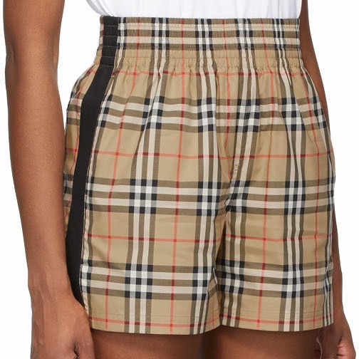 Burberry 女士 鬆緊腰格紋短褲UK-2 UK-4 UK-6 UK-8 UK-10-3