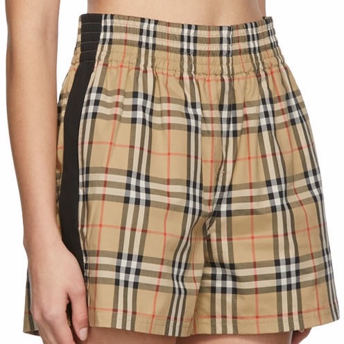 Burberry 女士 鬆緊腰格紋短褲UK-2 UK-4 UK-6 UK-8 UK-10-4