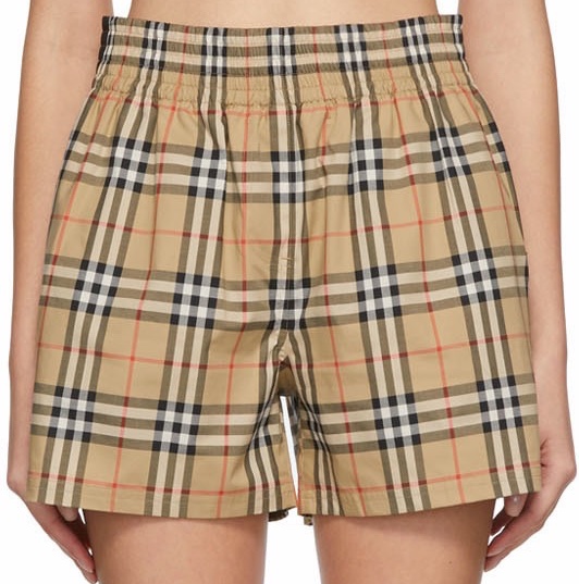 Burberry 女士 鬆緊腰格紋短褲UK-2 UK-4 UK-6 UK-8 UK-10-6