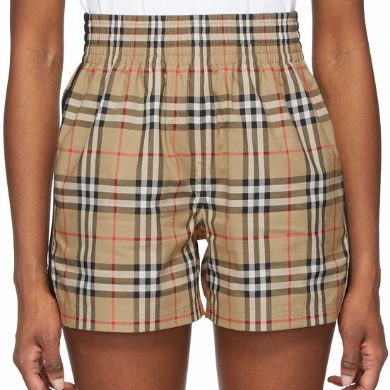 Burberry 女士 鬆緊腰格紋短褲UK-2 UK-4 UK-6 UK-8 UK-10-7