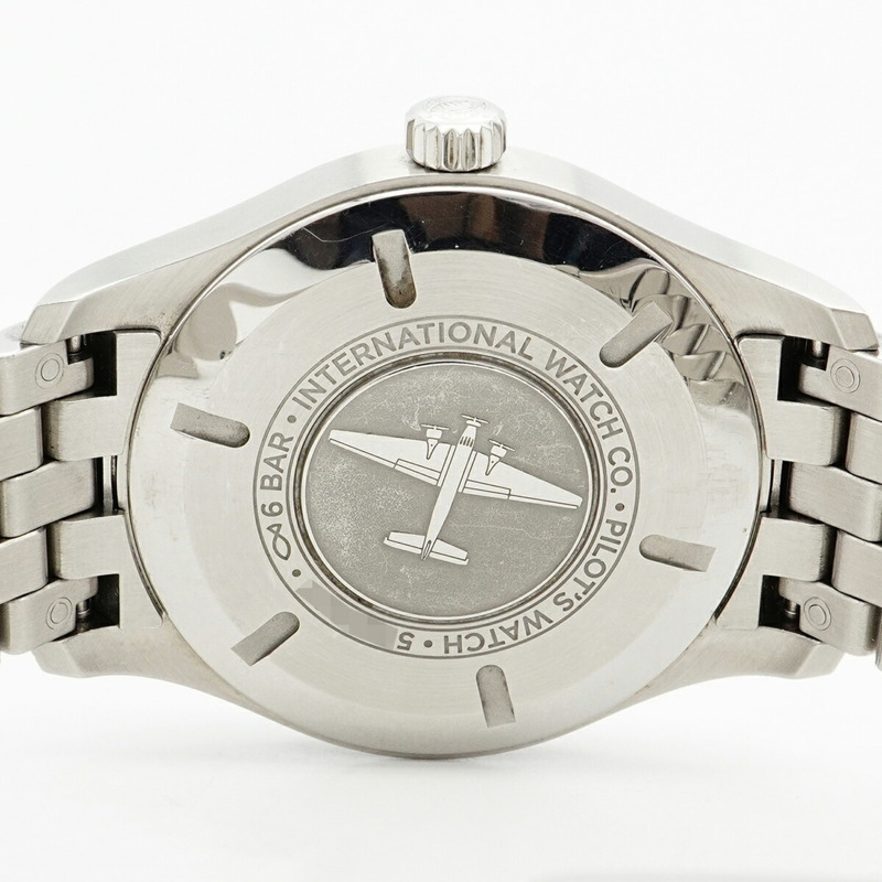 IWC 沙夫豪森飛行員 IW327011 男士黑色錶盤手錶-4