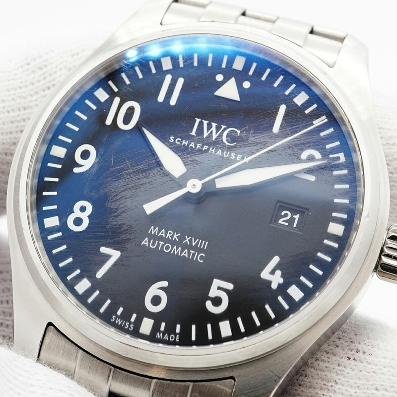 IWC 沙夫豪森飛行員 IW327011 男士黑色錶盤手錶-6