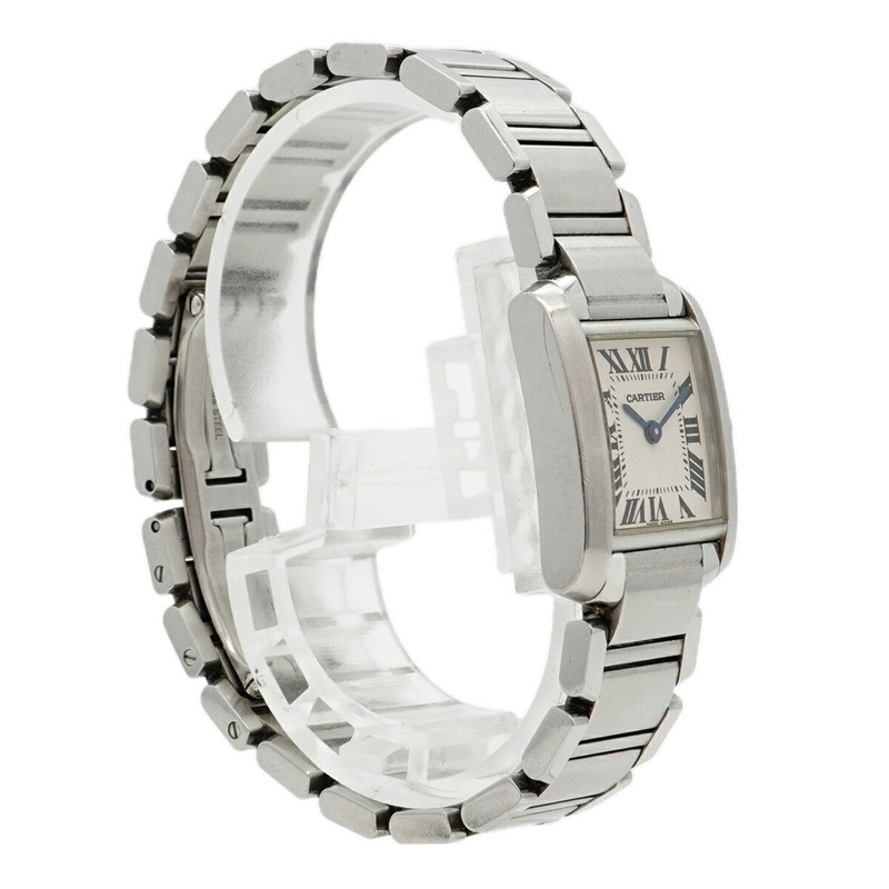 卡地亞 Tank Française SM W51008Q3 象牙色錶盤女士腕錶-2