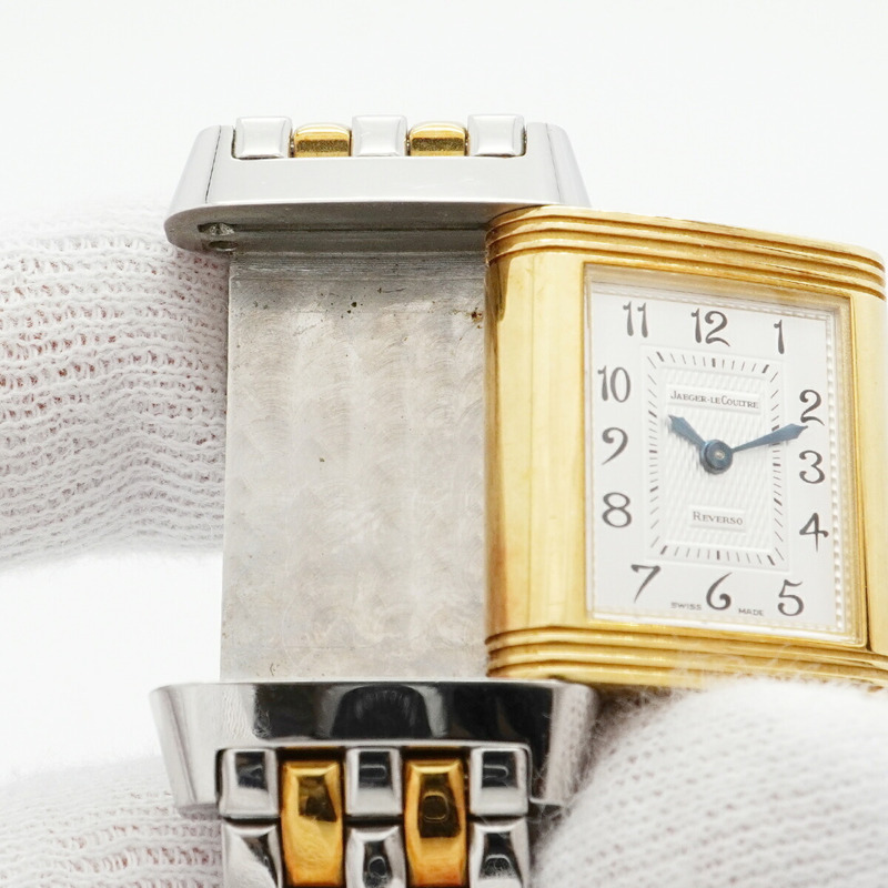 積家 Reverso Duetto 266.5.44 銀色錶盤女錶-7