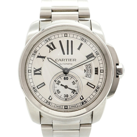 卡地亞 Calibre de LM W7100015 銀色錶盤男士腕錶
