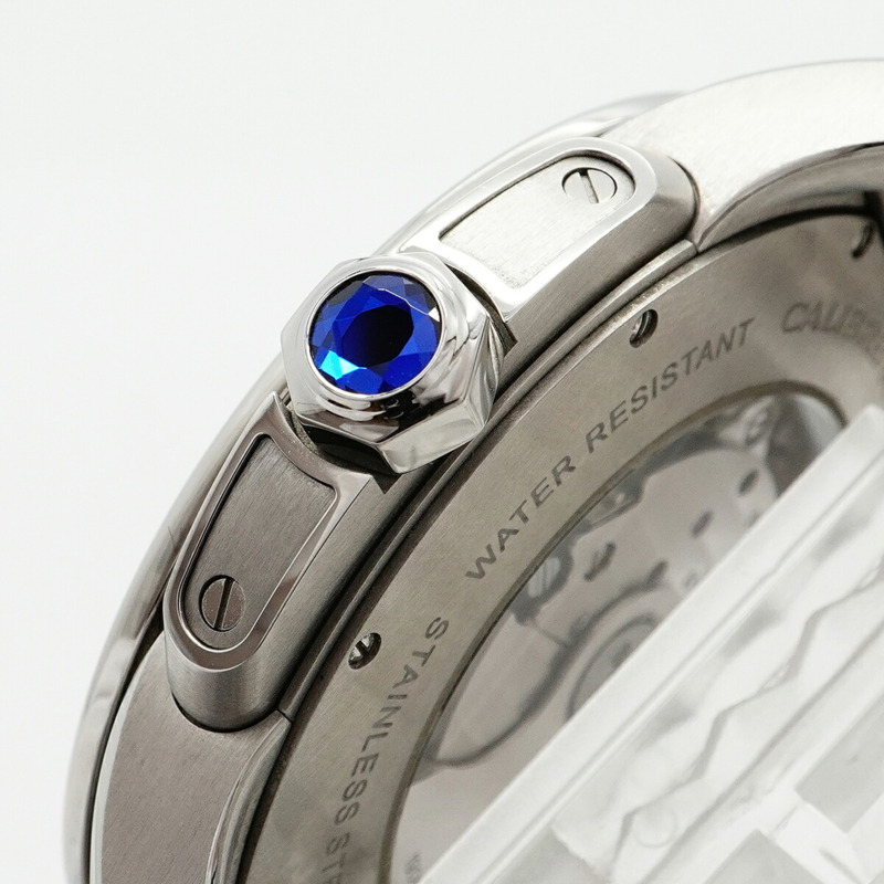 卡地亞 Calibre de LM W7100015 銀色錶盤男士腕錶-8