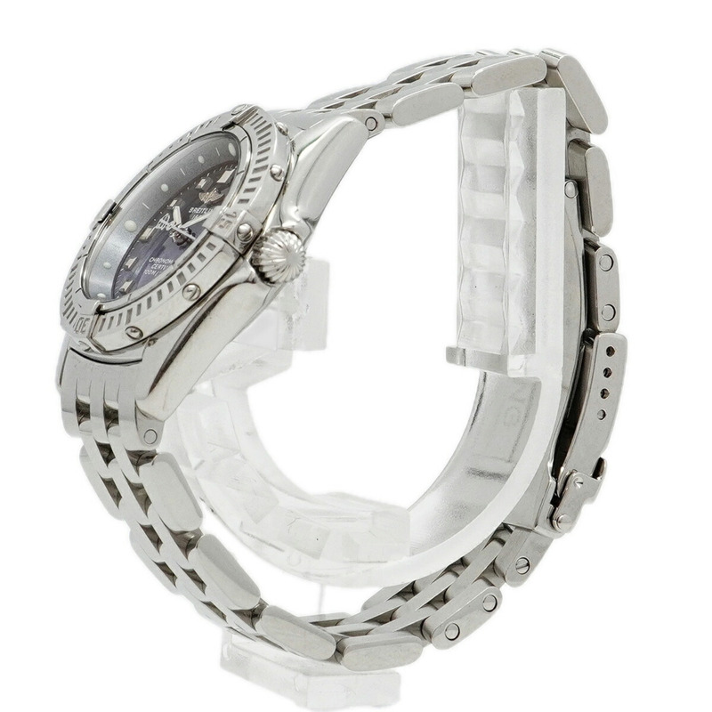 百年靈 Calistino A72345 藍色錶盤小姐腕錶-1