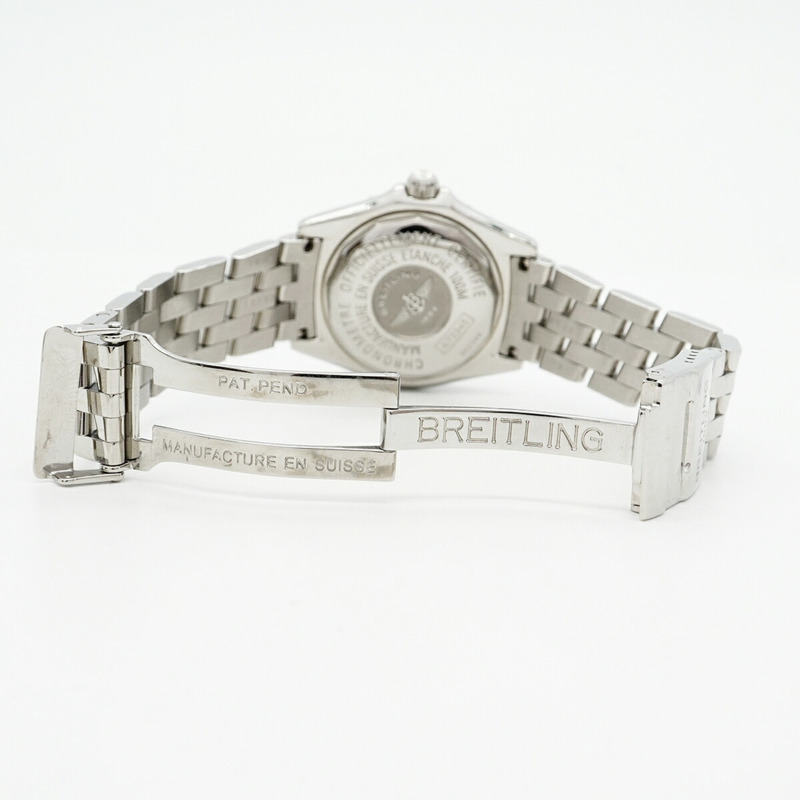 百年靈 Calistino A72345 藍色錶盤小姐腕錶-3