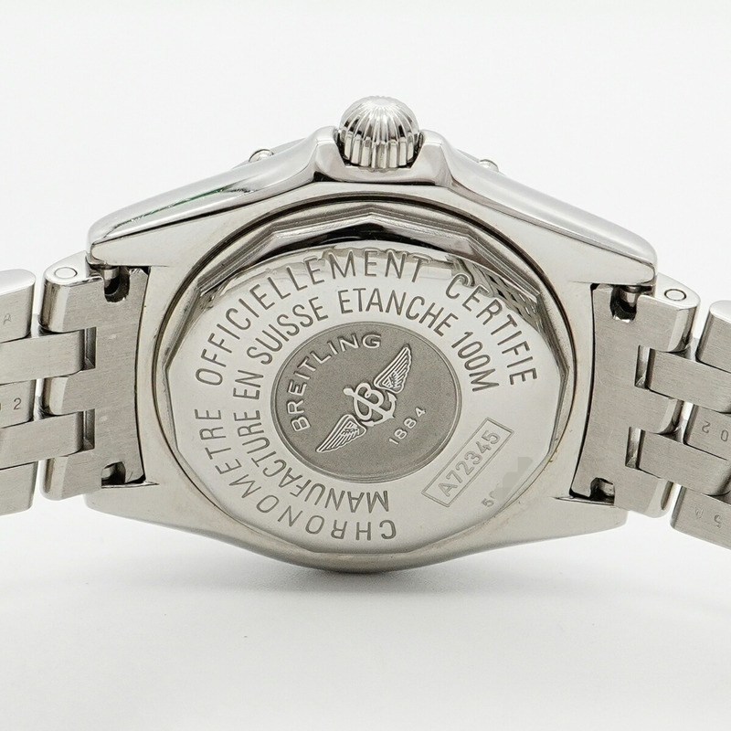 百年靈 Calistino A72345 藍色錶盤小姐腕錶-4