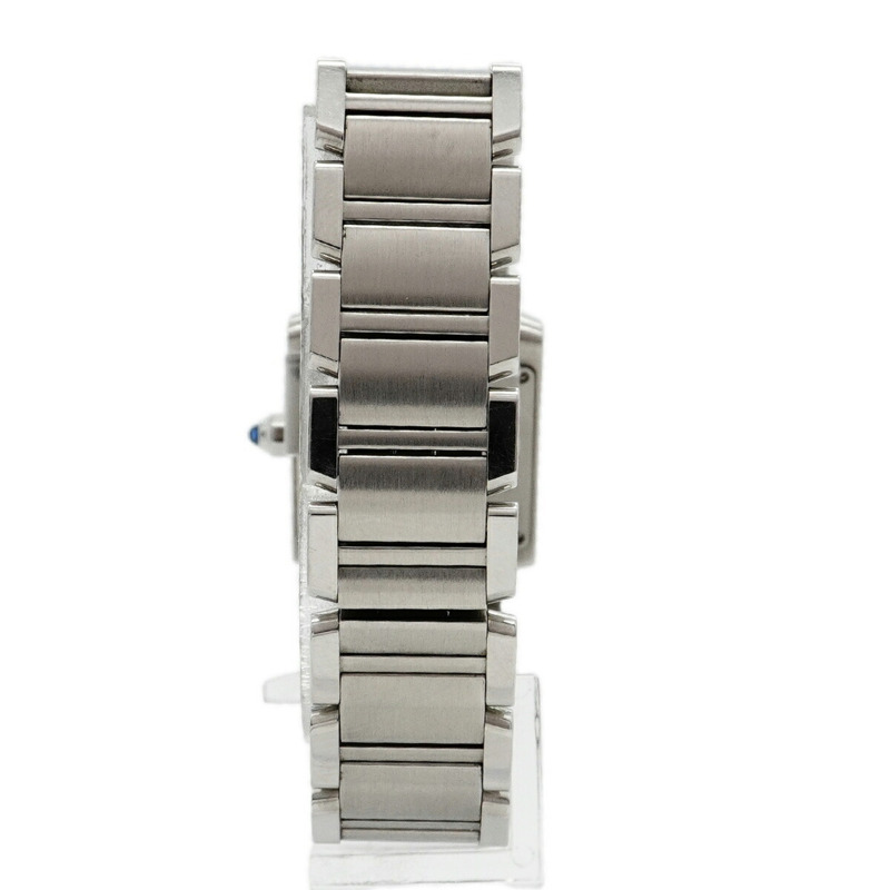 卡地亞 Tank Française SM W51008Q3 象牙色錶盤女士腕錶-7