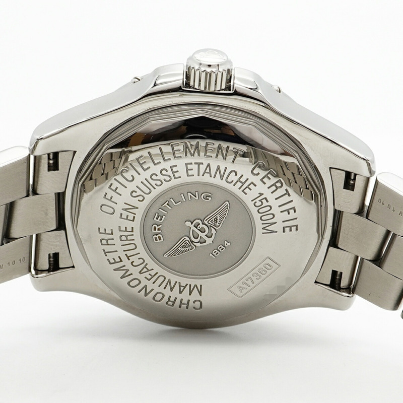 百年靈超級海洋系列 A17360 黃色錶盤男士腕錶-4