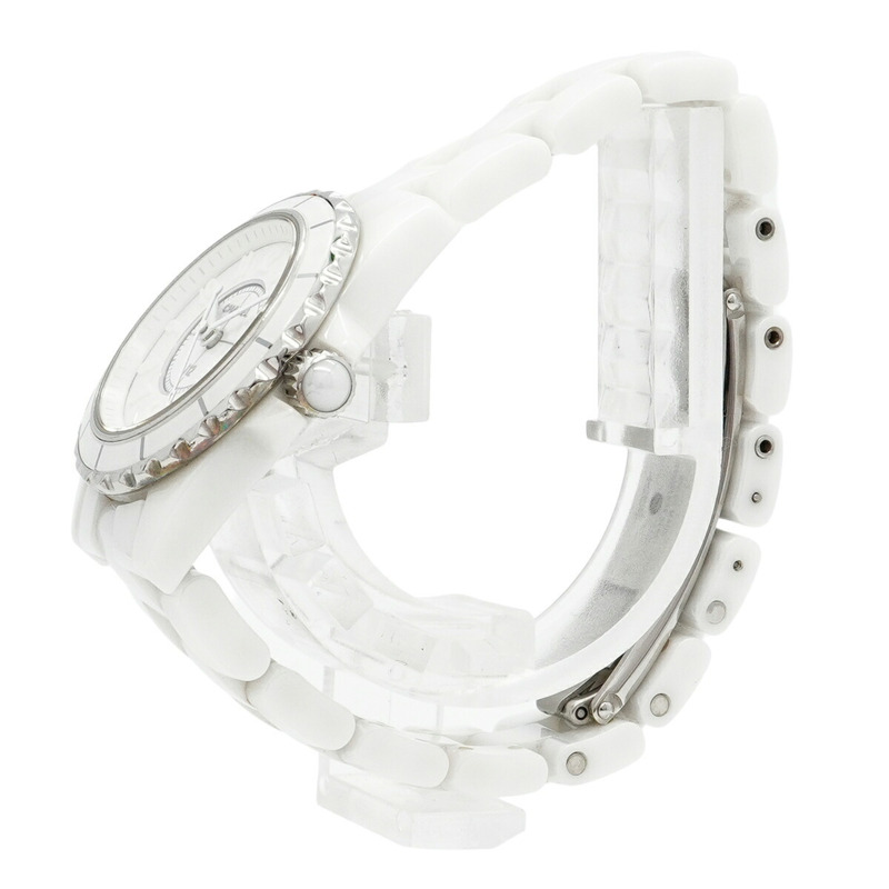 香奈兒 J12 幻影 H3705 白色錶盤小姐腕錶-1