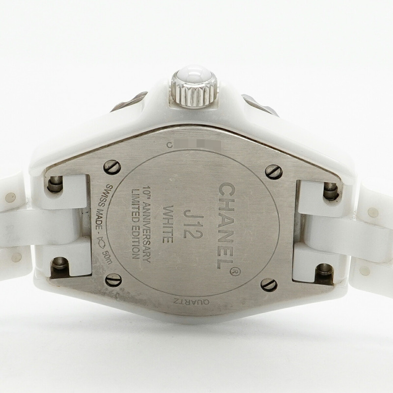 香奈兒 J12 幻影 H3705 白色錶盤小姐腕錶-4