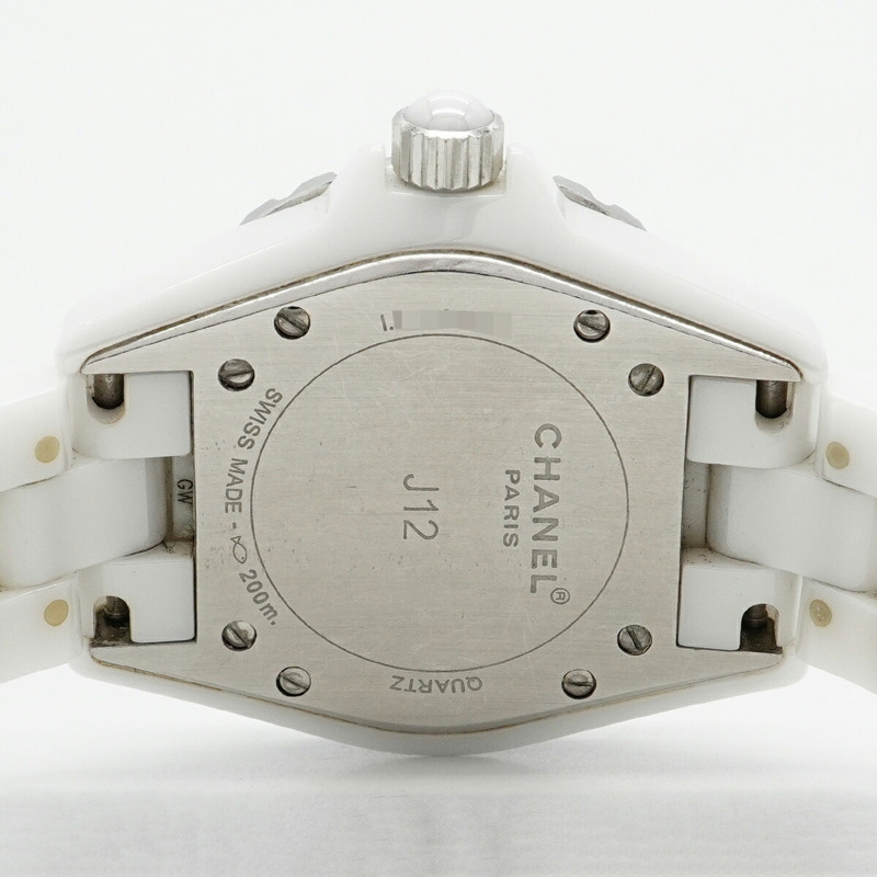 香奈兒 J12 H1628 白色錶盤女錶-4