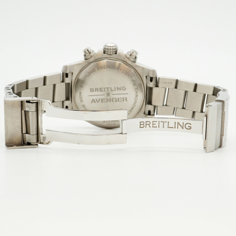 百年靈復仇者A13385藍色錶盤男士腕錶-3