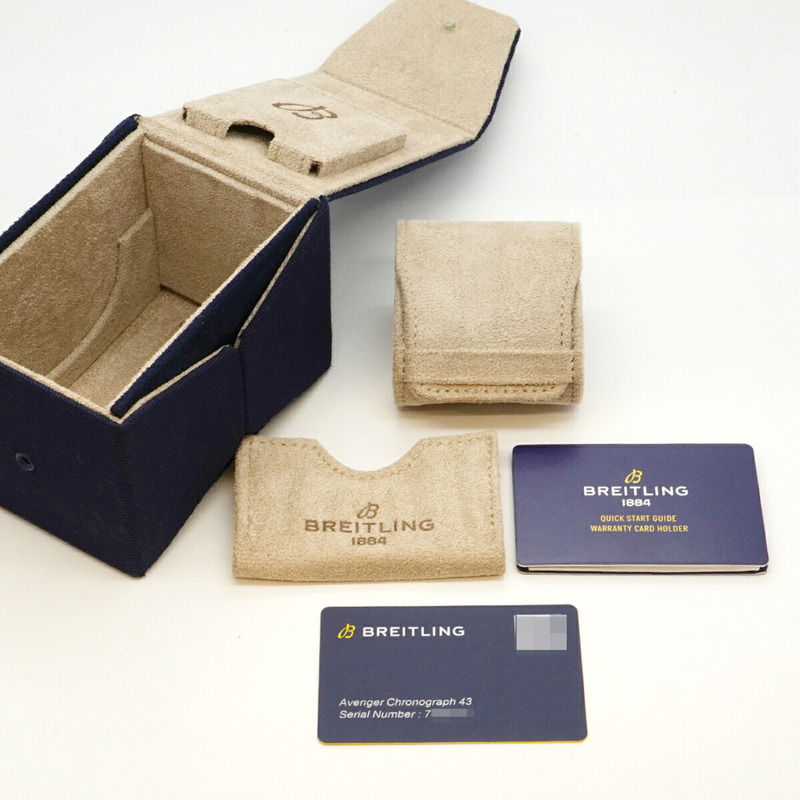 百年靈復仇者A13385藍色錶盤男士腕錶-8