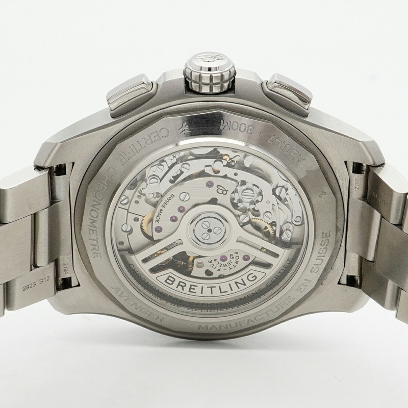 百年靈復仇者AB0147黑色錶盤男士腕錶-4